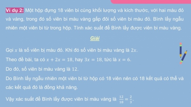 Soạn giáo án điện tử Toán 8 KNTT Bài 31: Cách tính xác suất của biến cố bằng tỉ số