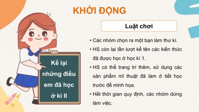 Soạn giáo án điện tử mĩ thuật 4 cánh diều Bài 16: Cùng nhau ôn tập học kì 2