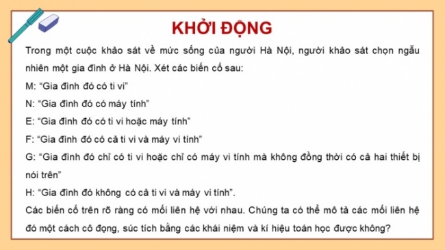 Soạn giáo án điện tử toán 11 KNTT Bài 28: Biến cố hợp, biến cố giao, biến cố độc lập