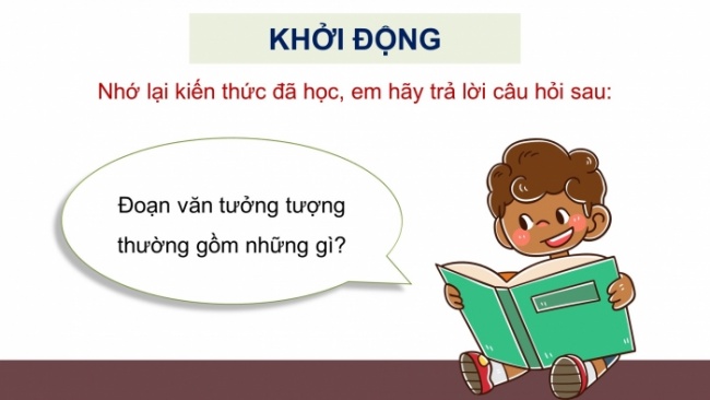 Soạn giáo án điện tử tiếng việt 4 CTST CĐ 4 Bài 3 Viết: Luyện tập viết đoạn văn tưởng tượng