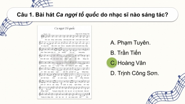 Soạn giáo án điện tử âm nhạc 4 cánh diều Tiết 25: Đọc nhạc: Bài đọc nhạc số 3; Vận dụng