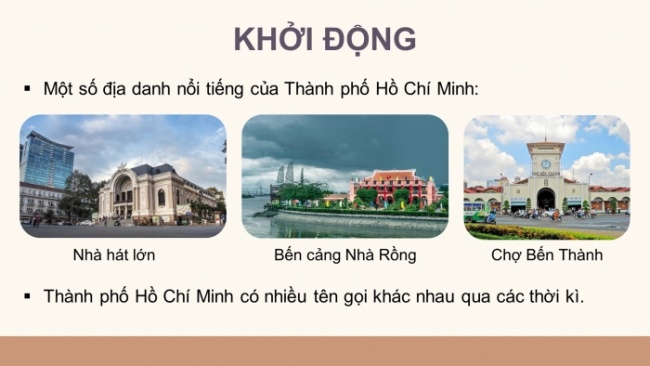 Soạn giáo án điện tử lịch sử và địa lí 4 cánh diều Bài 20: Thành phố Hồ Chí Minh