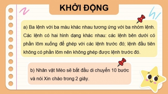 Soạn giáo án điện tử tin học 4 cánh diều Chủ đề F bài 2: Tạo chương trình Scratch đầu tiên