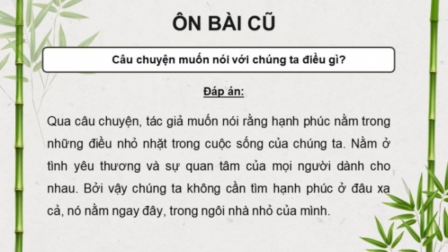 Soạn giáo án điện tử tiếng việt 4 KNTT Bài 8 Đọc: Trên khóm tre đầu ngõ