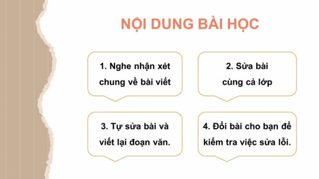 Soạn giáo án điện tử tiếng việt 4 cánh diều Bài 17 Viết 2: Trả bài viết báo cáo