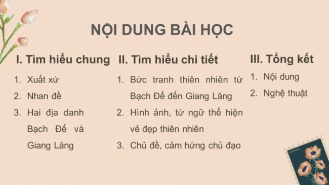 Soạn giáo án điện tử ngữ văn 11 CTST Bài 6 Đọc 3: Tảo phát Bạch Đế thành