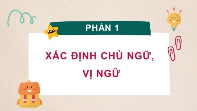 Soạn giáo án điện tử tiếng việt 4 CTST CĐ 6 Bài 3 Luyện từ và câu: Luyện tập về thành phần chính của câu