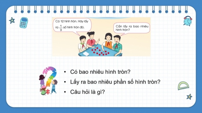 Soạn giáo án điện tử toán 4 cánh diều Bài 82: Tìm phân số của một số