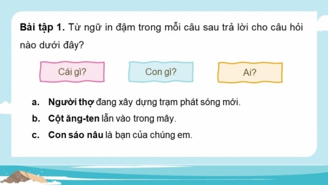 Soạn giáo án điện tử tiếng việt 4 CTST CĐ 5 Bài 3 Luyện từ và câu: Thành phần chính của câu