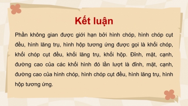 Soạn giáo án điện tử toán 11 KNTT Bài 27: Thể tích