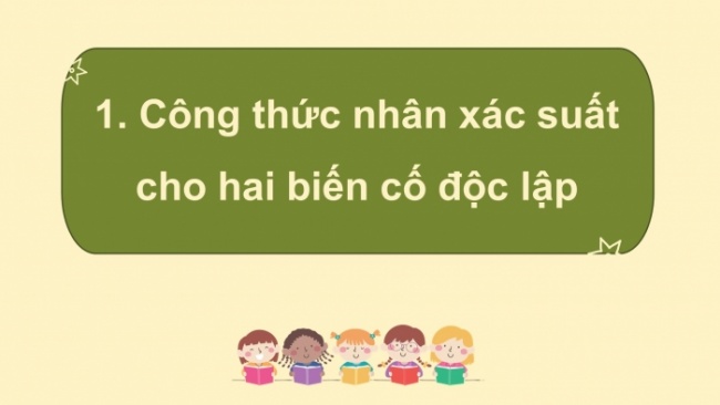 Soạn giáo án điện tử toán 11 KNTT Bài 30: Công thức nhân xác suất cho hai biến cố độc lập