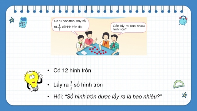 Soạn giáo án điện tử toán 4 cánh diều Bài 82: Tìm phân số của một số
