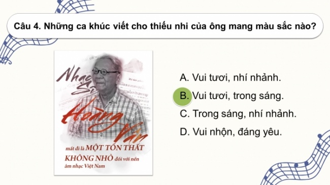 Soạn giáo án điện tử âm nhạc 4 cánh diều Tiết 25: Đọc nhạc: Bài đọc nhạc số 3; Vận dụng