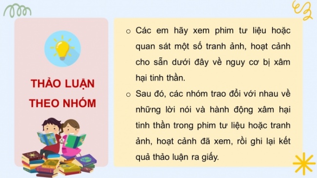 Soạn giáo án điện tử HĐTN 4 cánh diều Tuần 34: Phòng tránh bị xâm hại thể chất - Hoạt động 1, 2