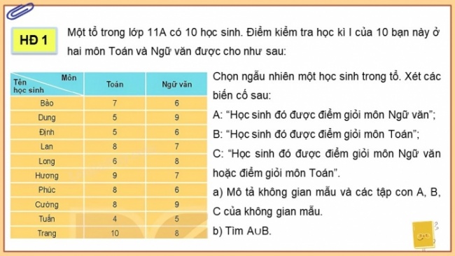 Soạn giáo án điện tử toán 11 KNTT Bài 28: Biến cố hợp, biến cố giao, biến cố độc lập