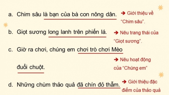 Soạn giáo án điện tử tiếng việt 4 CTST CĐ 6 Bài 1 Luyện từ và câu: Luyện tập về vị ngữ