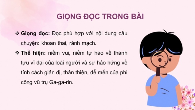 Soạn giáo án điện tử tiếng việt 4 cánh diều Bài 18 Đọc 5: Nụ cười Ga-ga-rin