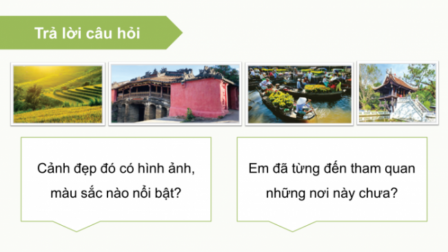 Soạn giáo án điện tử mĩ thuật 4 cánh diều Bài 15: Cảnh đẹp quê hương