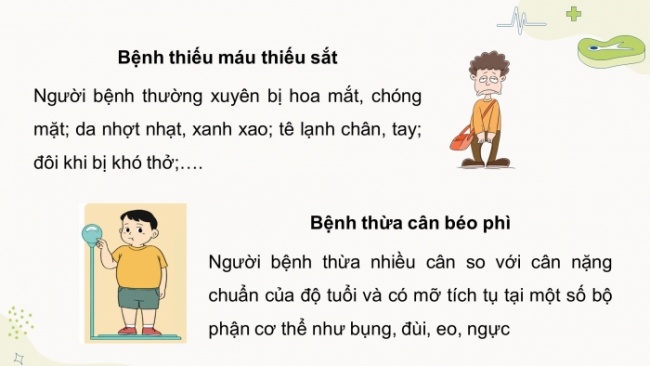 Soạn giáo án điện tử khoa học 4 cánh diều Bài 20: Một số bệnh liên quan đến dinh dưỡng và cách phòng tránh