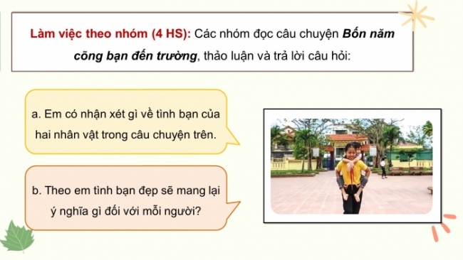 Soạn giáo án điện tử đạo đức 4 cánh diều Bài 10: Em nuôi dưỡng quan hệ bạn bè