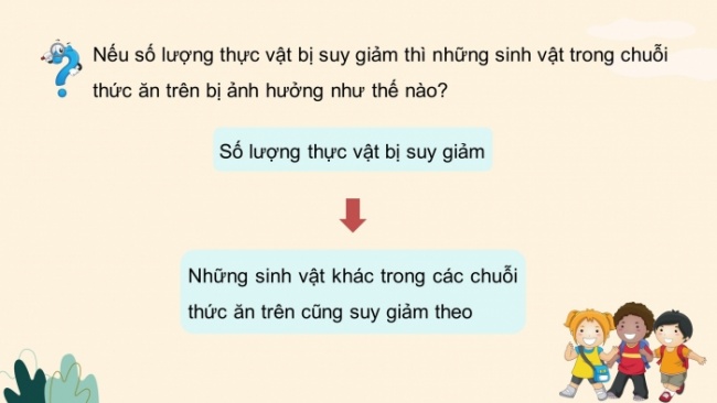 Soạn giáo án điện tử khoa học 4 cánh diều Bài 23: Vai trò của thực vật trong chuỗi thức ăn