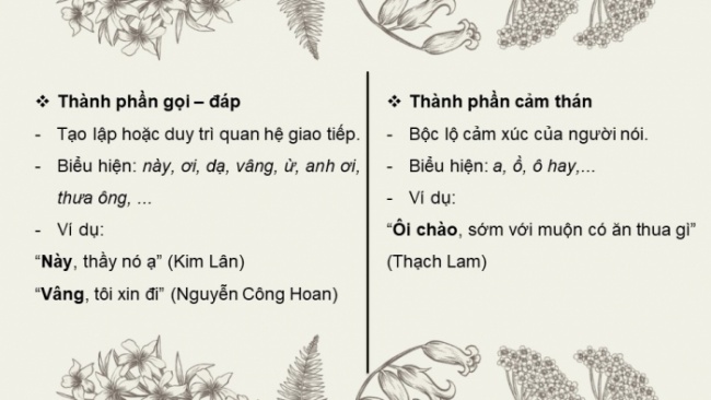 Soạn giáo án điện tử Ngữ văn 8 CD Bài 9 TH tiếng Việt: Thành phần biệt lập trong câu