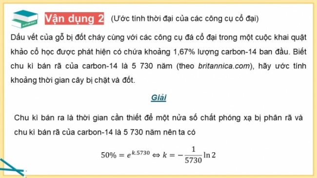 Soạn giáo án điện tử toán 11 KNTT HĐ thực hành và trải nghiệm 3: Một vài mô hình toán học sử dụng hàm số mũ và hàm số lôgarit