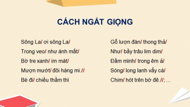 Soạn giáo án điện tử tiếng việt 4 CTST CĐ 5 Bài 7 Đọc: Bè xuôi sông La