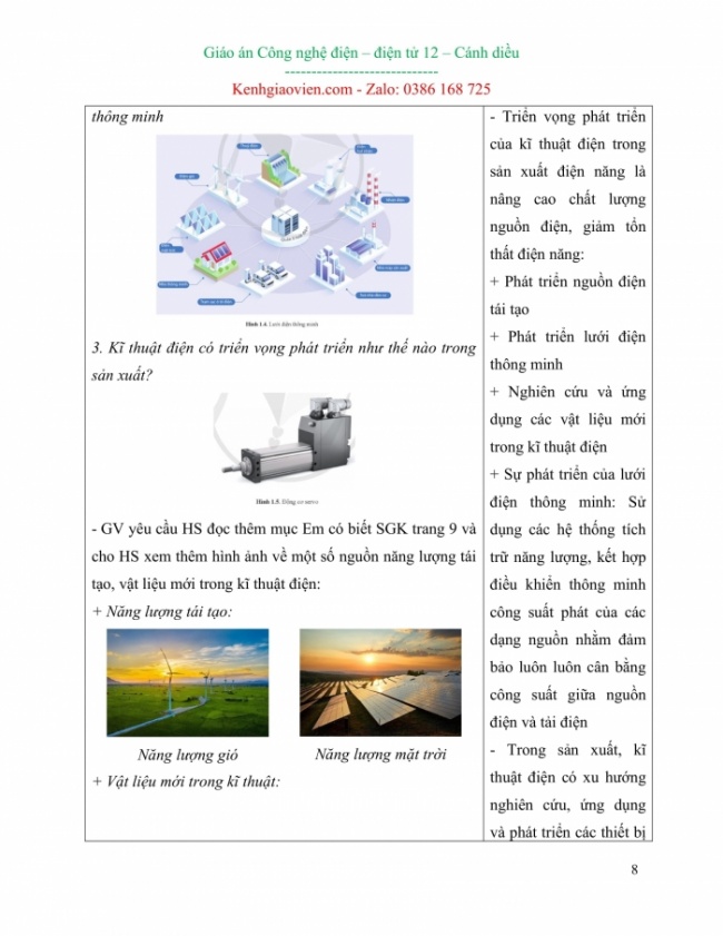 Giáo án Công nghệ điện - điện tử 12 mới năm 2024 cánh diều