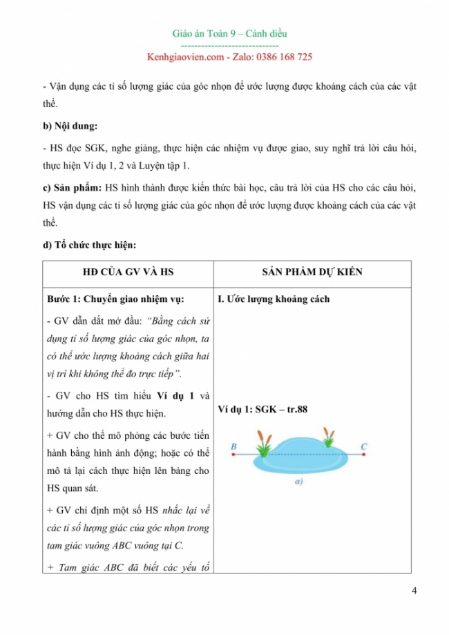 Giáo án Hình học 9 mới năm 2024 cánh diều