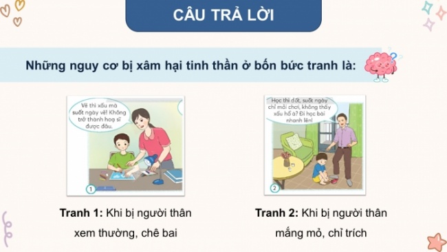 Soạn giáo án điện tử HĐTN 4 CTST bản 2 Tuần 22: HĐGDTCĐ - Nguy cơ và cách phòng tránh bị xâm hại tinh thần