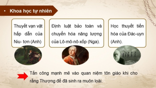 Soạn giáo án điện tử Lịch sử 8 CD Bài 12: Sự phát triển của khoa học, kĩ thuật, văn học, nghệ thuật trong các thế kỉ XVIII - XIX