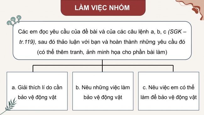 Soạn giáo án điện tử tiếng việt 4 KNTT Bài 26 Nói và nghe: Chung tay bảo vệ động vật