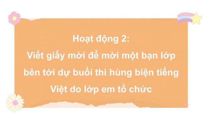 Soạn giáo án điện tử tiếng việt 4 KNTT Bài 30 Viết: Viết giấy mời