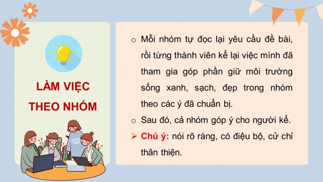 Soạn giáo án điện tử tiếng việt 4 KNTT Bài 30 Nói và nghe: Cuộc sống xanh