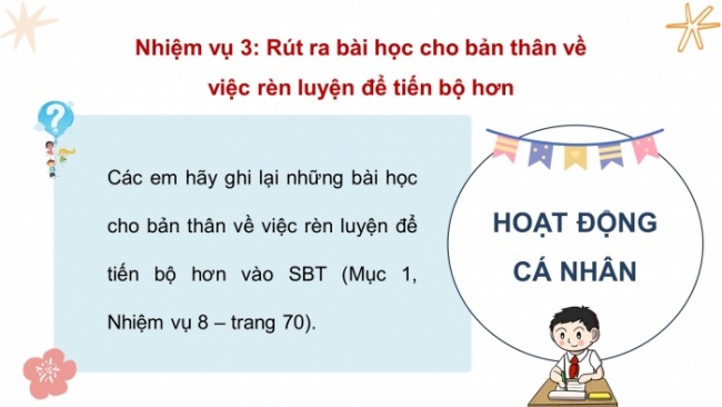 Soạn giáo án điện tử HĐTN 4 CTST bản 2 Tuần 35: HĐGDTCĐ - Báo cáo kết quả rèn luyện