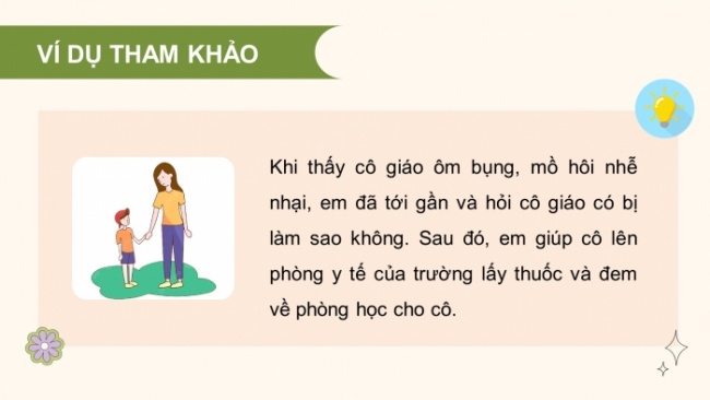 Soạn giáo án điện tử HĐTN 4 CTST bản 2 Tuần 10: HĐGDTCĐ - Lời nói, việc làm để duy trì và phát triển mối quan hệ với thầy cô giáo