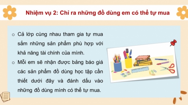 Soạn giáo án điện tử HĐTN 4 CTST bản 2 Tuần 19: HĐGDTCĐ - Lựa chọn đồ dùng muốn mua phù hợp với tài chính cá nhân