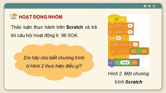 Soạn giáo án điện tử Tin học 8 CD Chủ đề F Bài 5: Thể hiện cấu trúc lặp trong chương trình