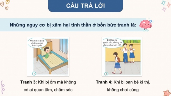 Soạn giáo án điện tử HĐTN 4 CTST bản 2 Tuần 22: HĐGDTCĐ - Nguy cơ và cách phòng tránh bị xâm hại tinh thần