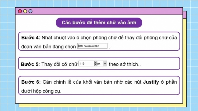 Soạn giáo án điện tử Tin học 8 CD Chủ đề E3 Bài 6: Thêm chữ vào ảnh