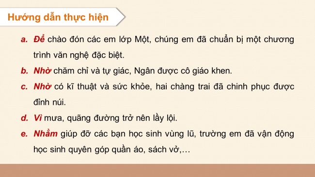 Soạn giáo án điện tử tiếng việt 4 CTST CĐ 8 Bài 1 Luyện từ và câu: Trạng ngữ chỉ mục đích, nguyên nhân