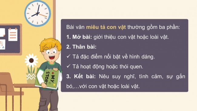 Soạn giáo án điện tử tiếng việt 4 CTST CĐ 7 Bài 1 Viết: Bài văn miêu tả con vật
