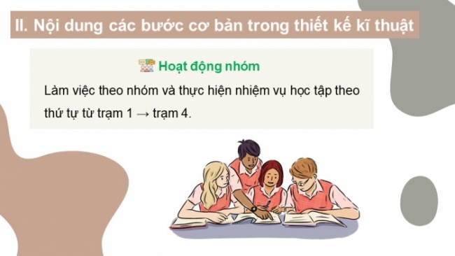 Soạn giáo án điện tử Công nghệ 8 CD Bài 17: Các bước thiết kế kĩ thuật