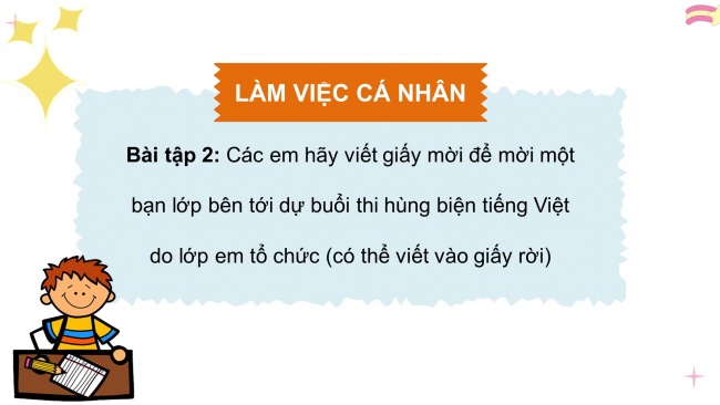 Soạn giáo án điện tử tiếng việt 4 KNTT Bài 30 Viết: Viết giấy mời