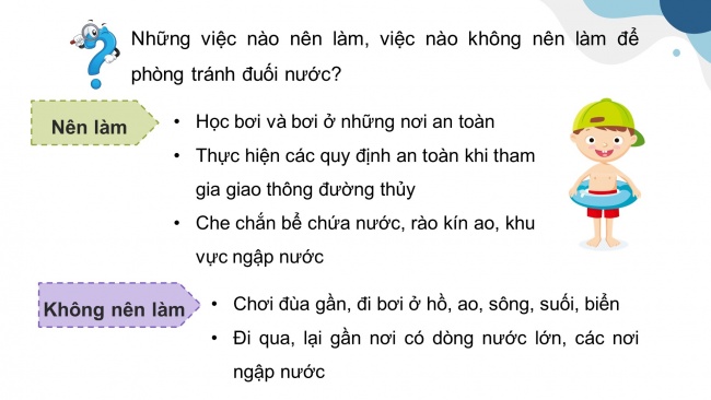 Soạn giáo án điện tử khoa học 4 KNTT Bài 27: Phòng tránh đuối nước