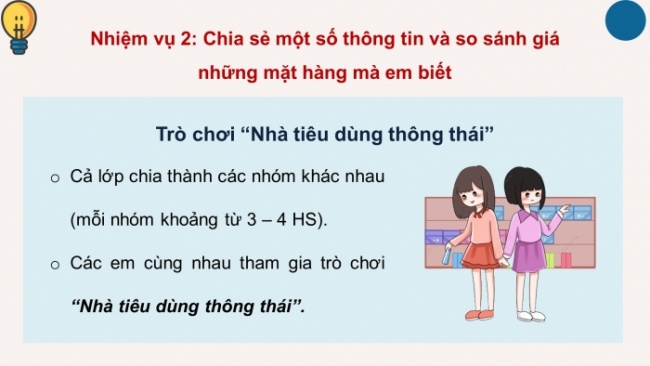 Soạn giáo án điện tử HĐTN 4 CTST bản 2 Tuần 17: HĐGDTCĐ - So sánh giá của các mặt hàng phổ biến