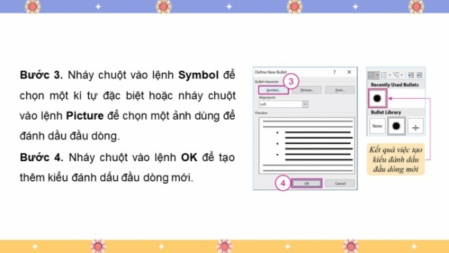 Soạn giáo án điện tử Tin học 8 CD Chủ đề E2 Bài 4: Thực hành tạo danh sách liệt kê và tiêu đề trang