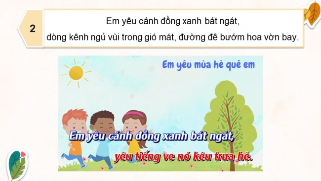 Soạn giáo án điện tử âm nhạc 4 KNTT Tiết 31: Hát: Em yêu mùa hè quê em