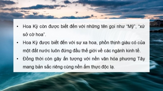 Soạn giáo án điện tử địa lí 11 KNTT Bài 18: Vị trí địa lí, điều kiện tự nhiên và dân cư Hoa Kỳ (P1)